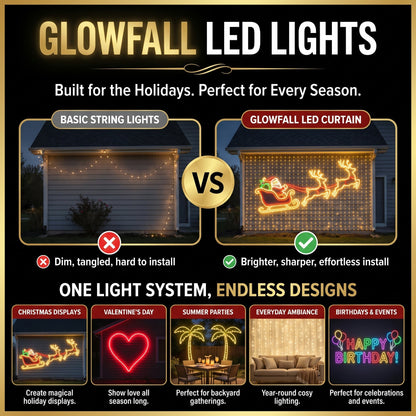 GlowFall™ LED Light Curtain